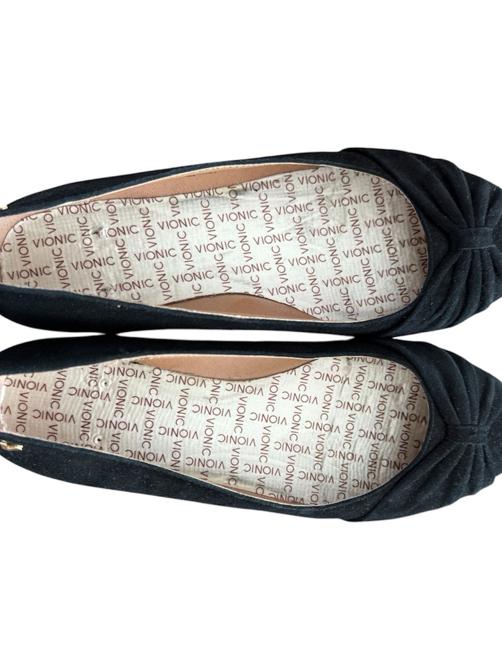 Vionic Black Twisted Knot Ballet Flats